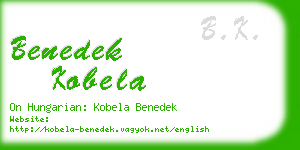 benedek kobela business card